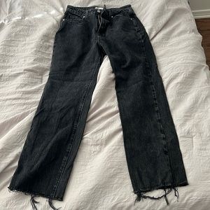 Zara black high waisted wide leg jeans